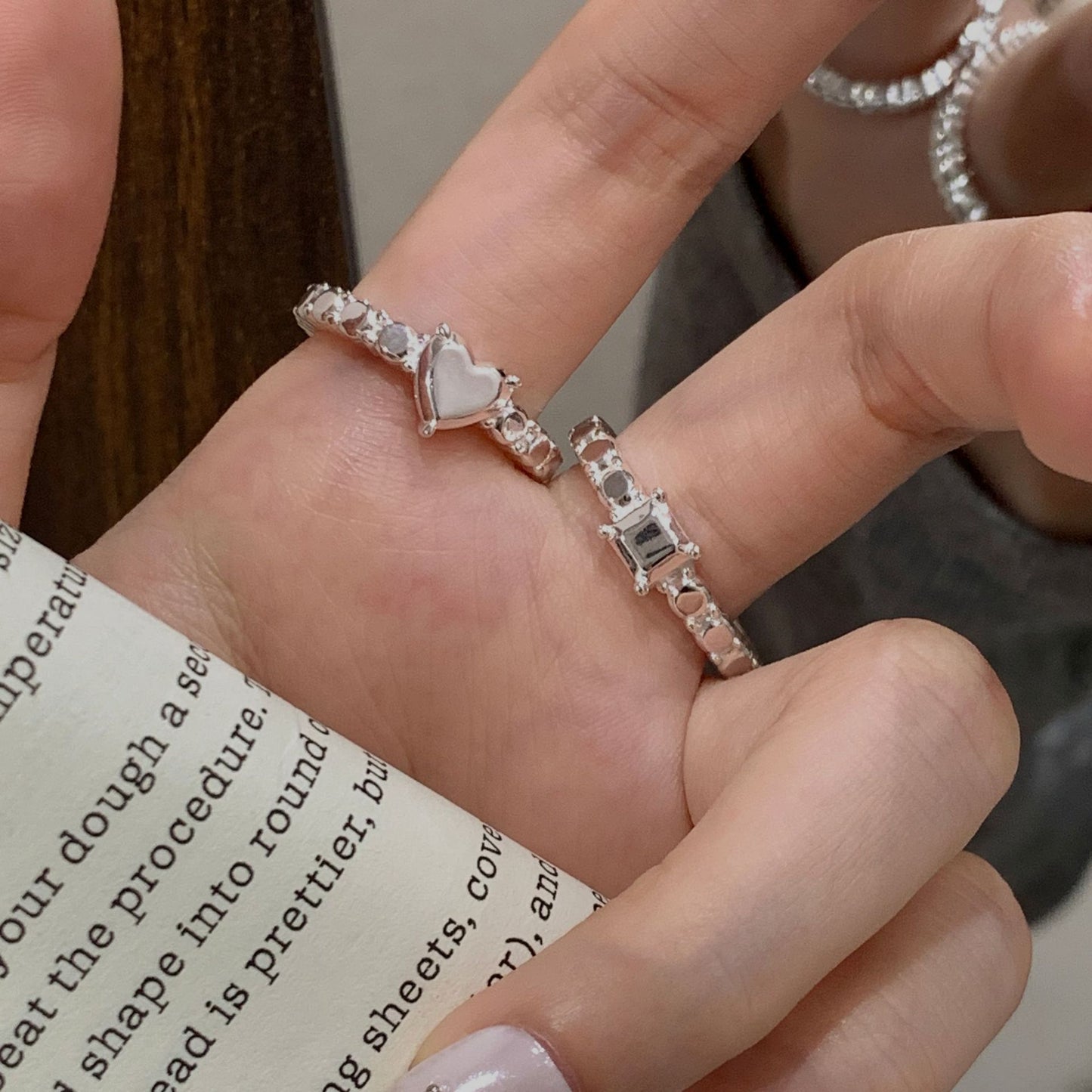 C2廠 韓國韓版重工幾何方塊S925純銀戒指 批發 折扣@洽客服 25.11.W3「SR1223」