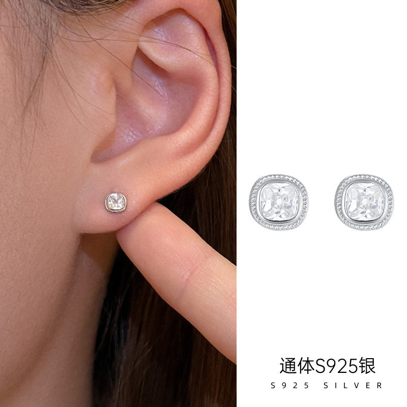C廠 小方糖S925純銀耳環批發 折扣@洽客服 26.07.W4「ES3880」