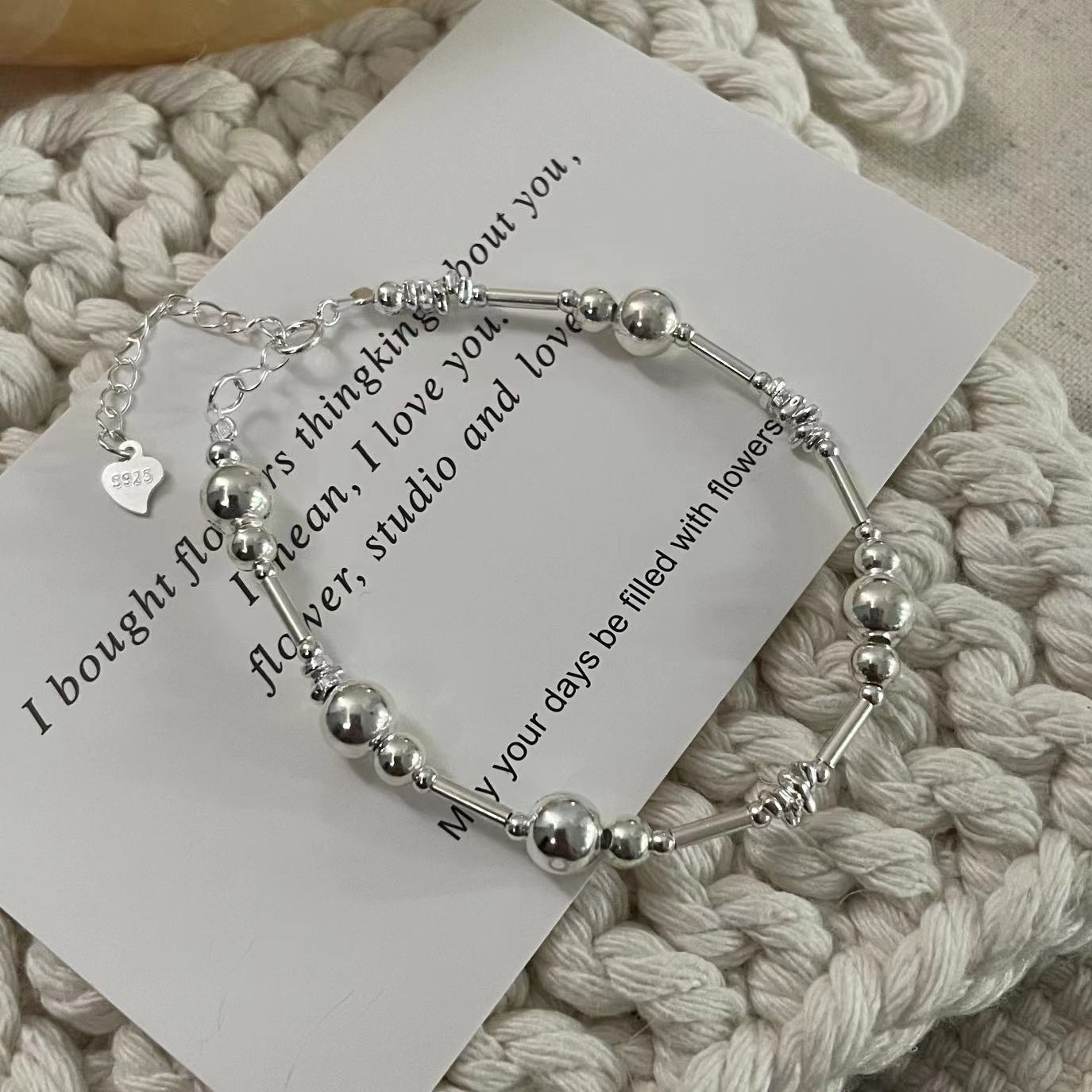 C2廠 韓國韓版圓珠S925純銀手鍊「SB4158」