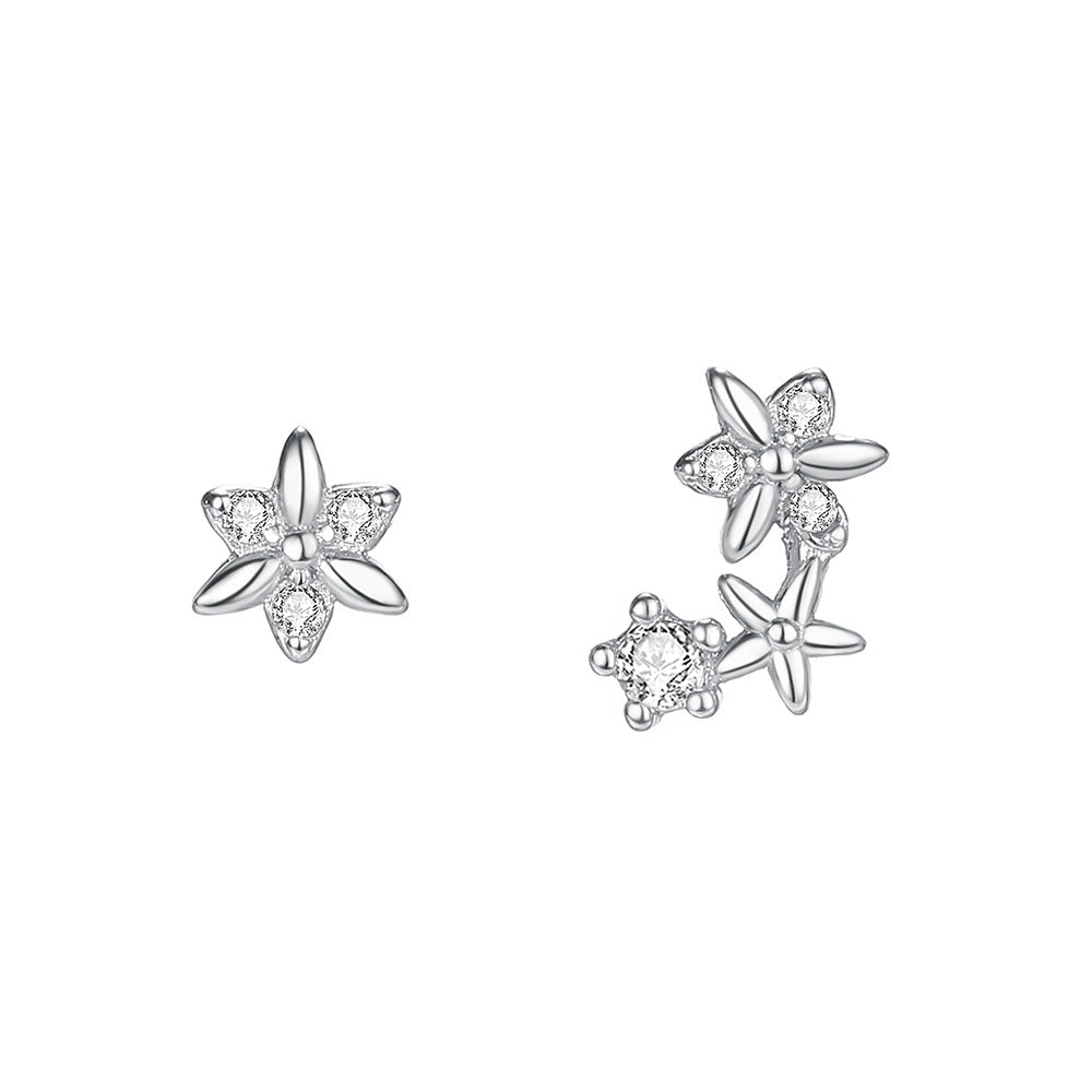 C廠 韓國韓版清新鋯石小花S925純銀耳環 批發 折扣@洽客服 26.01.W1「E6032」