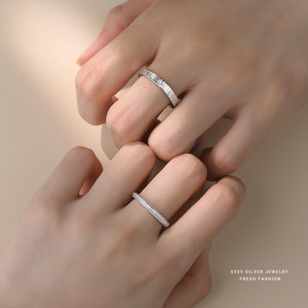 C廠 韓國韓版滿天星情侶S925純銀戒指 批發 折扣@洽客服 25.11.26「K2416 K2417」