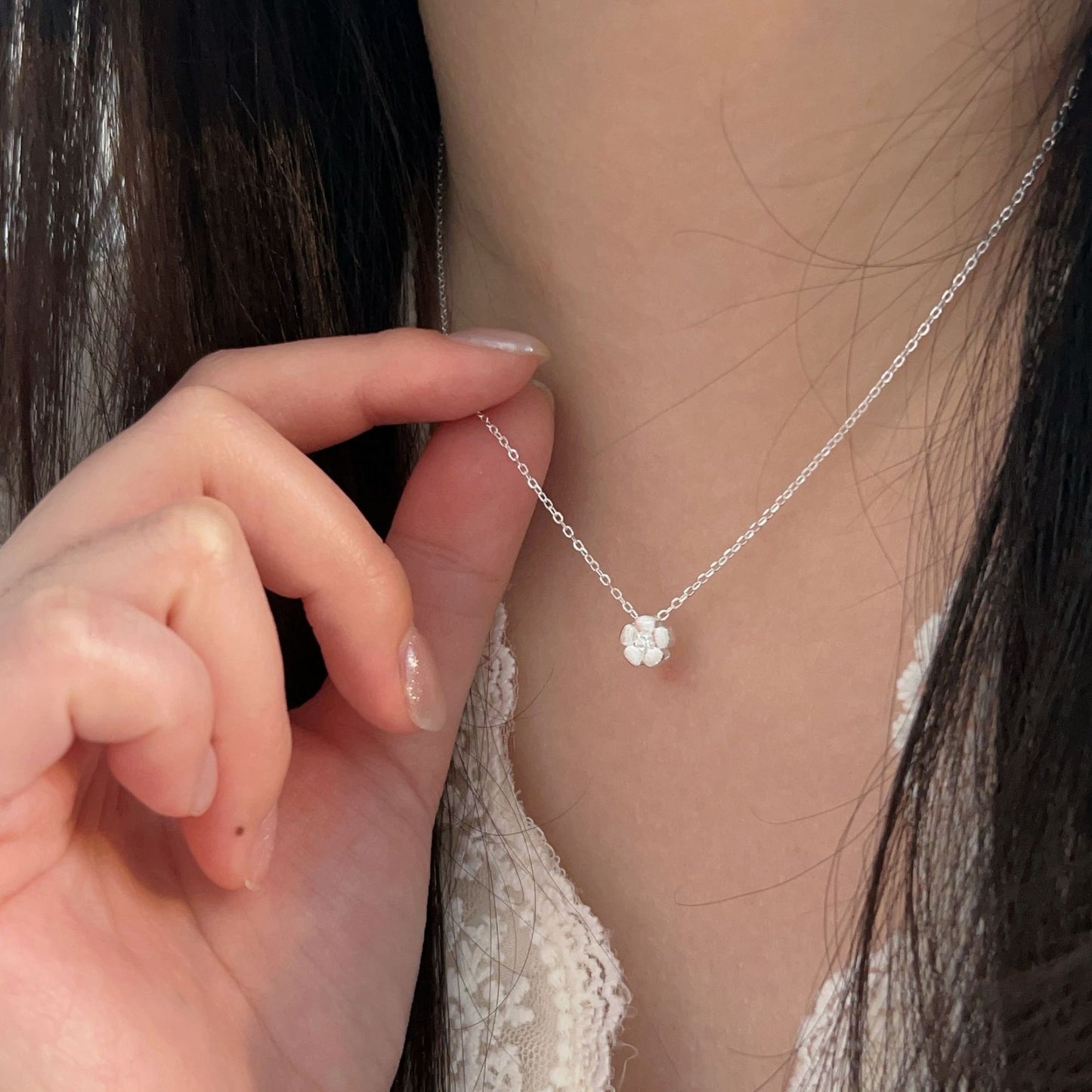 C3廠 韓國韓版S925純銀｜優雅小花項鍊 批發 折扣@洽客服 26.02.W3「xl144」