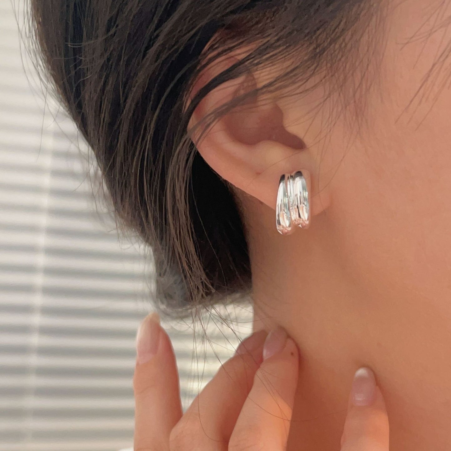 C3廠 韓國韓版幾何S925純銀耳環 批發 折扣@洽客服 25.12.W2「hes099-1」