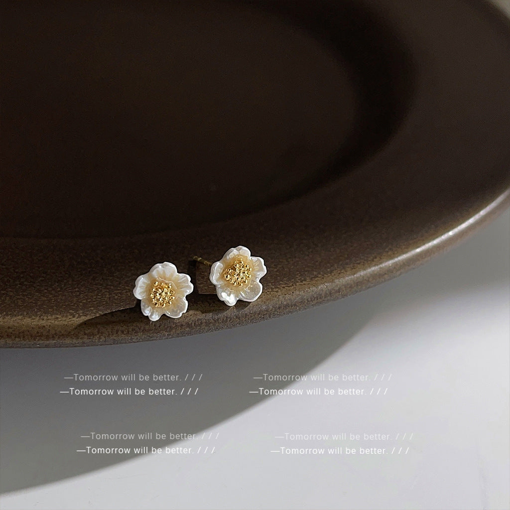 A廠 韓系迷你花朵環保銅銀針耳環批發 折扣@洽客服 26.03.10「B-932」