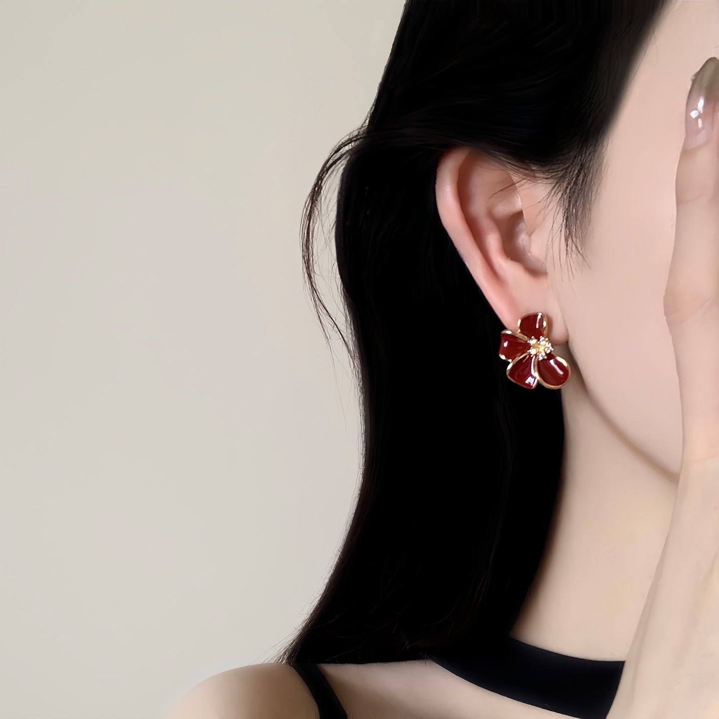 A2廠 韓國韓版滴油花朵電鍍18K真金銀針耳環 批發 折扣@洽客服 25.12.W1「WE5277」