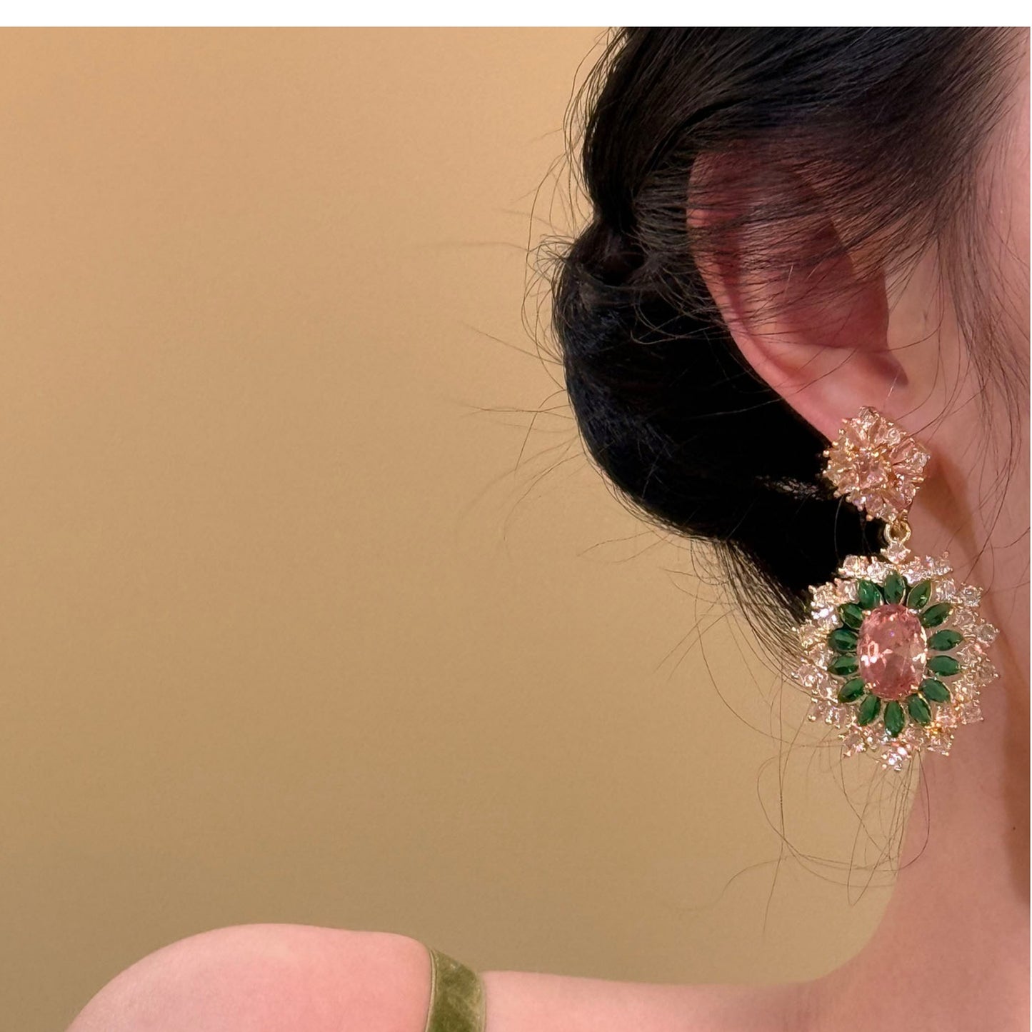 A2廠 韓國韓版鋯石花朵電鍍18k真金銀針耳環 批發 折扣@洽客服 25.10.W3「WE4671」