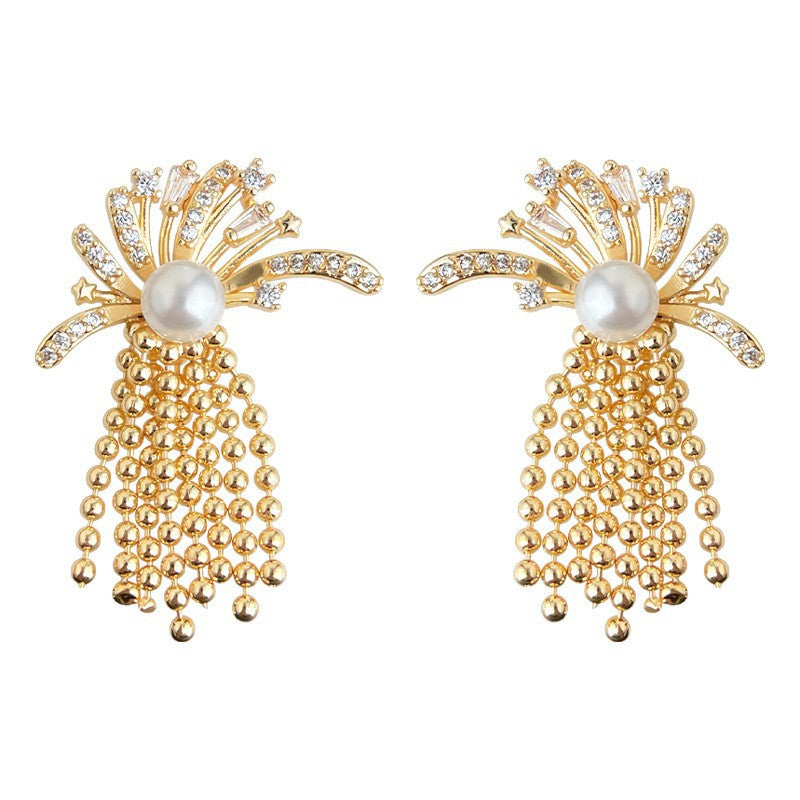 A廠 韓系款 煙火浪漫~爆閃煙火鋯石銀針耳環 批發 折扣@洽客服 26.03.W1「7136」