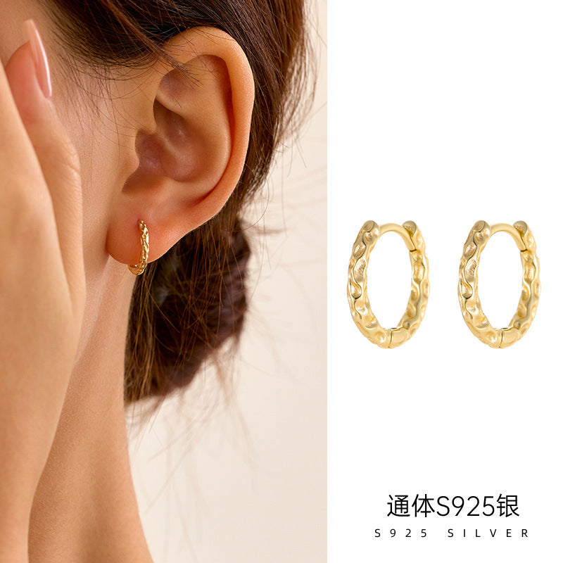 C廠 韓系肌理感S925純銀耳環批發 折扣@洽客服 26.07.W2「ES3747」