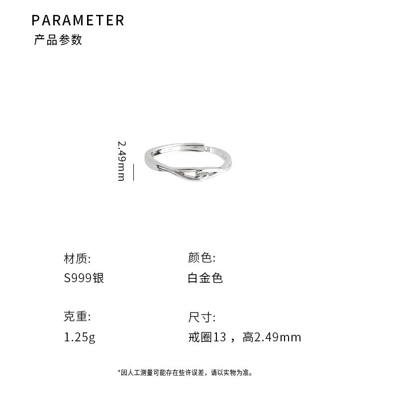 C廠 韓版輕奢交叉S999足銀戒指「YC5589R」24.10.W4 批發折扣@洽客服