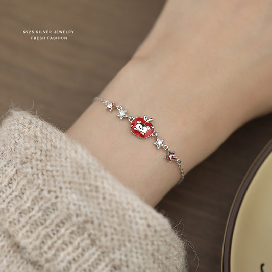 C廠 S925純銀｜韓國韓版紅蘋果手鍊 26.02.W1「YL0149」