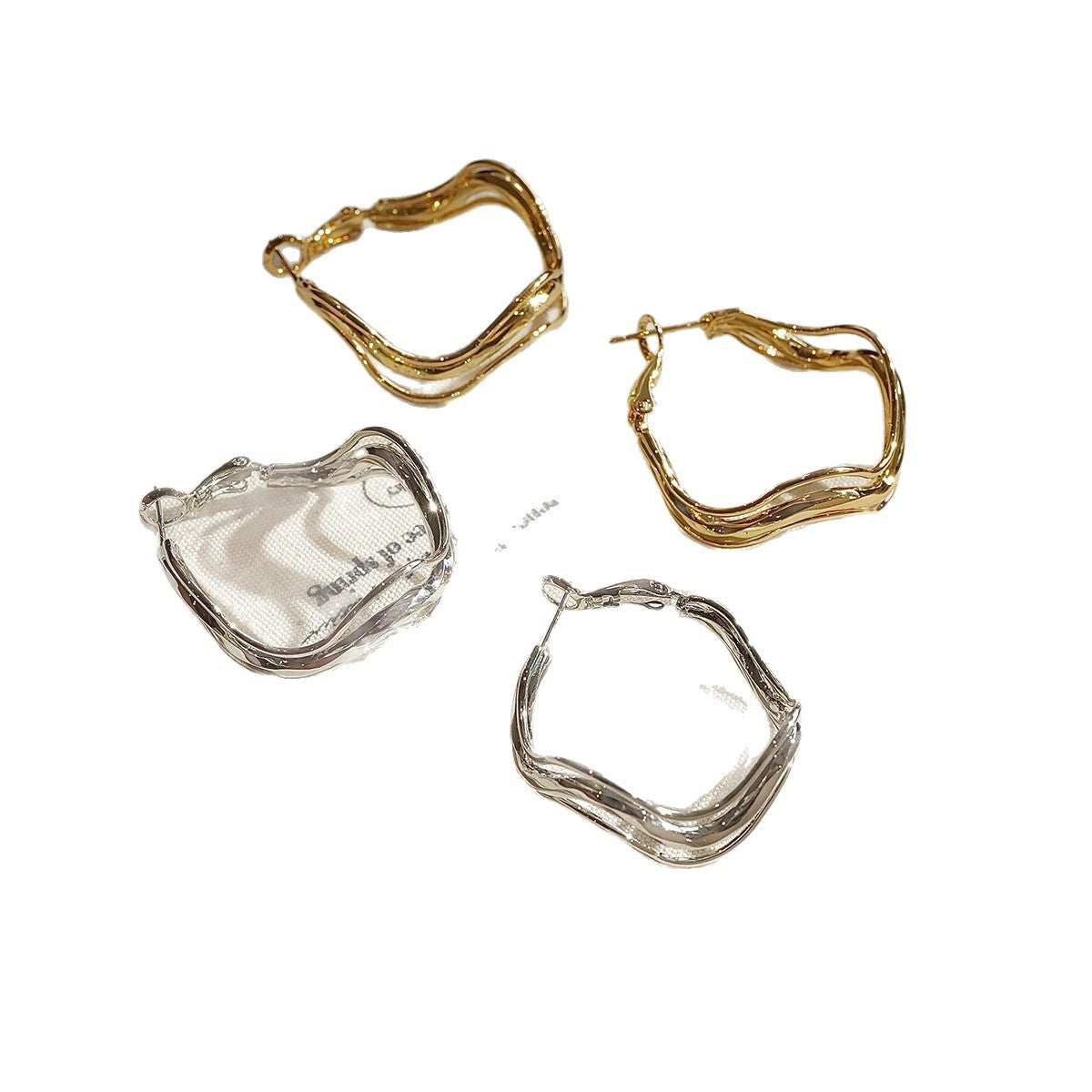 A2廠 韓國韓版不規則幾何扭曲圓形耳圈 批發 折扣@洽客服 25.10.W3「HE28799」