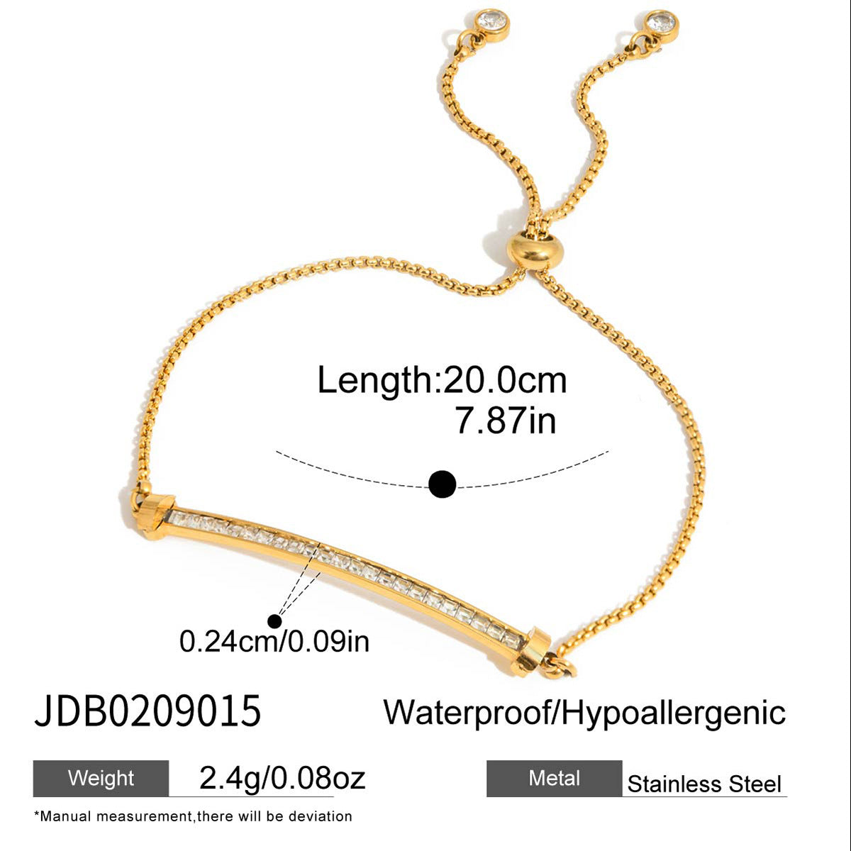 B廠 歐美款SAMMIE 鈦鋼鍍18K金可抽拉手鍊 批發 折扣@洽客服 25.12.W3
「JDB0209015」