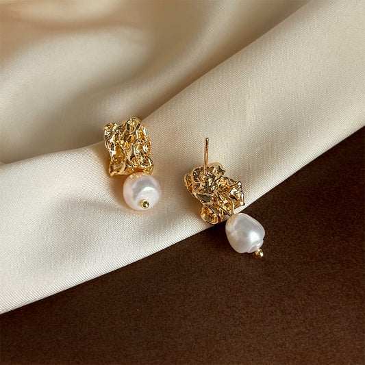 A廠 日韓款 復古淡水珍珠銀針耳環 批發 折扣@洽客服 25.11.W2「5081」