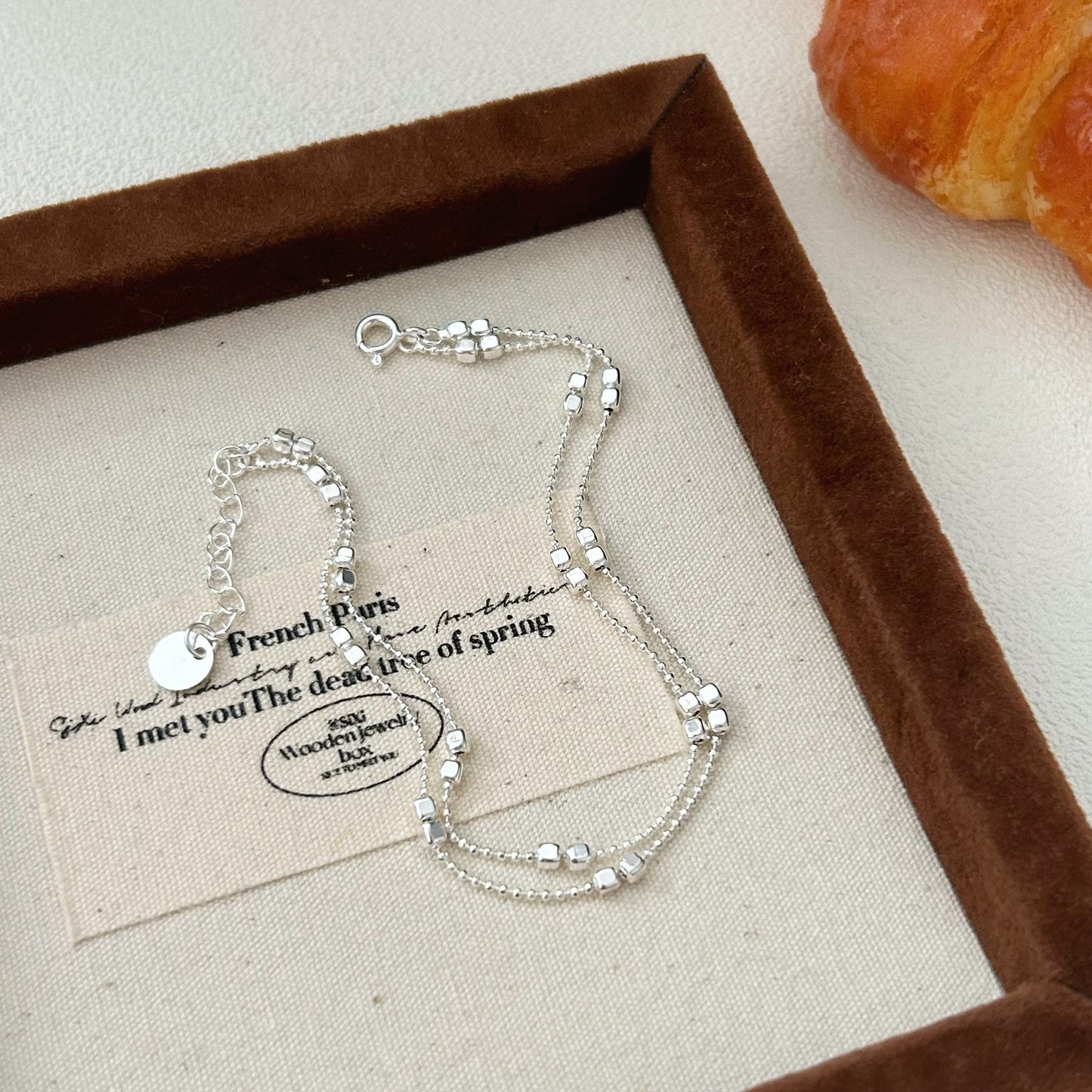 C3廠 韓版重工極簡幾何方塊S925純銀手鍊 批發 折扣@洽客服 25/11.W4「hsl107」