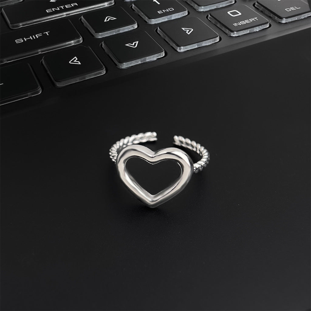 A2廠 日韓款極簡愛心鏤空戒指 批發 折扣@洽客服 25.12.W1「1519」