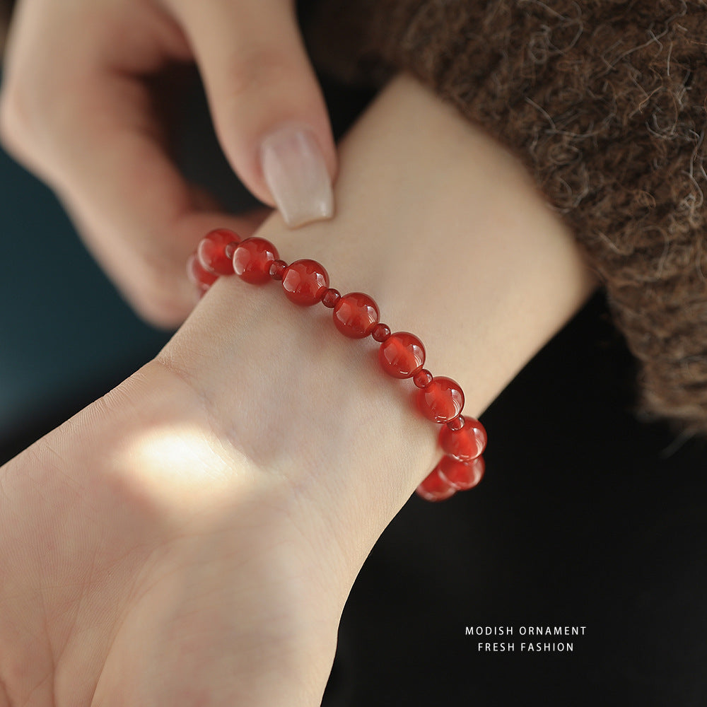 C廠 紅瑪瑙水晶手鍊 26.02.W1「L1295」