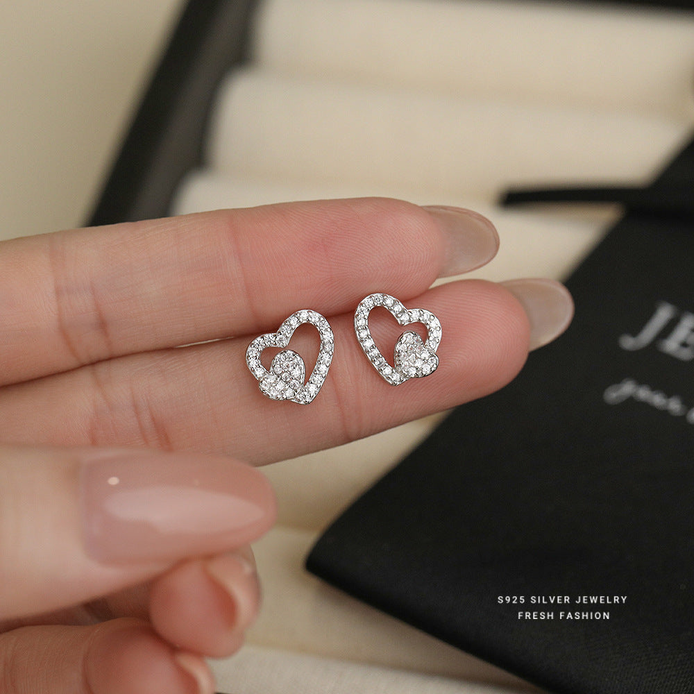 C廠 韓國韓版精緻愛心S925純銀耳環 批發 折扣@洽客服 25.12.W1「E5858」